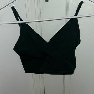 brandy melville dark green bra / crop top